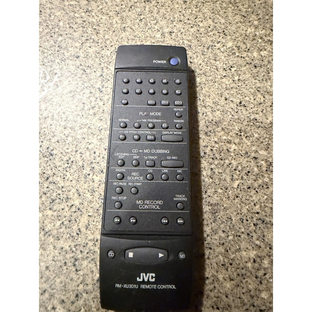 JVC RM-XU301U Original OEM Remote Control for XU301 Minidisc CD Works